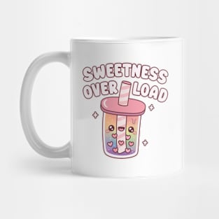 Cute Bubble Tea With Heart Boba Sweetness Overload Mug